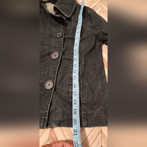 New York and co. denim double breast buttoned pea coat size S - Picture 11 of 16